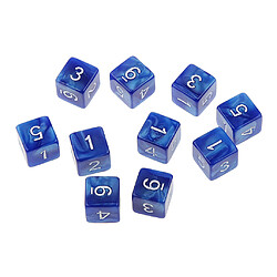 Avis 20 pièces six faces dés d6 pour jouer à d u0026 d rpg party game blanc et bleu