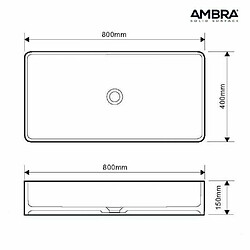 Ambra MALO - Vasque rectangulaire à poser pas cher