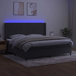 Avis Sommier à lattes,Cadre à lattes de lit pour Adulte matelas et LED Gris foncé 200x200 cm -MN12907