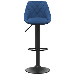 Avis vidaXL Tabourets de bar lot de 2 bleu velours