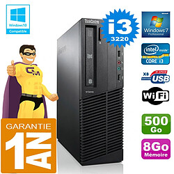 PC Lenovo M92p SFF Core I3-3220 Ram 8Go Disque 500 Go Graveur DVD Wifi W7 · Occasion 