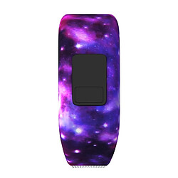 Wewoo Bracelet pour montre connectée Dragonne Sport en silicone avec motif Nébuleuse Garmin Vivofit JRTaille Grand Violet