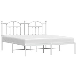 Avis Maison Chic Lit adulte - Cadre de lit métal avec tête de lit,Structure du lit Contemporain pour chambre blanc 180x200 cm -MN86839