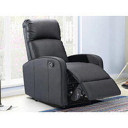 Vente-Unique Fauteuil relax en simili ISAO - Noir 