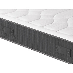 Vente-Unique Ensemble 160 x 200 cm sommier coffre blanc + matelas mémoire de forme ép.28cm - GIZEUX de YSMÉE pas cher