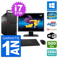 PC Tour Lenovo M700 Ecran 19" Core i7-6700 RAM 32Go Disque 500Go Windows 10 Wifi · Occasion 