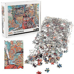 Acheter Universal Puzzle peinture hibou éducation apprentissage assemblage puzzle jouets 1000 pièces