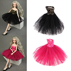 vêtement de poupée BJD costume de poupée 1/4 Vêtement de Poupée, Robe de Mariée Convient pour 1/4 BJD Dolls Noir Rose