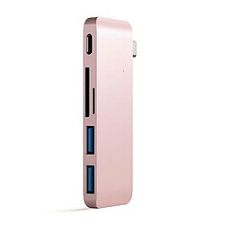 Acheter Satechi Hub Type-C avec 2 Ports USB 3.0 et 2 Lecteurs Carte SD/Micro SD Rose