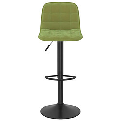 Avis vidaXL Tabourets de bar lot de 2 vert clair velours