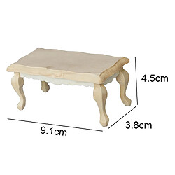 Avis Mini table en bois 1/12 jouets de meubles de maison