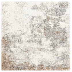 Hadorn Tapis shaggy 240x240 beige - brun Lachen Haze 