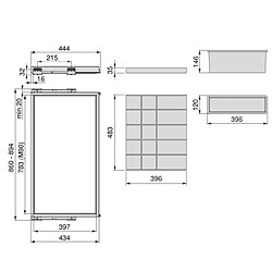 Avis Kit tiroir d'organisation Emuca avec plateau auxiliaire et glissières à fermeture douce pour armoires module 900mm gris pierre