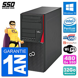 PC Tour Fujitsu Esprimo P720 Intel G3220 RAM 32Go SSD 480Go Windows 10 Wifi - Occasion