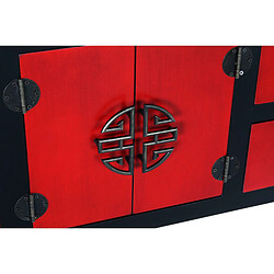 Console DKD Home Decor Sapin Rouge Noir MDF Oriental (63 x 27 x 83 cm)