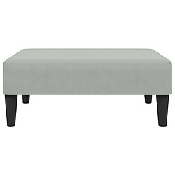 Avis vidaXL Repose-pied gris clair 77x55x31 cm velours