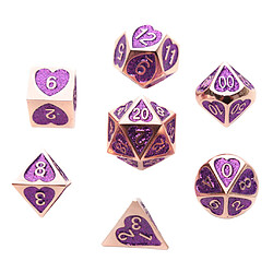 7 Pièces Métal Polyèdre Dés D4 D6 D8 D10 D12 D20 Ensemble Jeu De Rôle Jeu F jeu de dés polyèdres Lot en métal