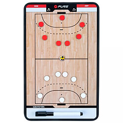 Pure 2 improve Tableau tactique handball 34,5x21,5 cm avec accessoires Pure2Improve Pure2Improve Tableau Tactique Handball 34,5 x 21,5 cm avec Accessoires, Stylo Marqueur pour Planche Blanc et Aimants, Panneau Magnétique Double Face Coach Board d'Entraînement Portable en Plastique