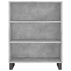 Maison Chic Buffet,Meuble de Rangement,commode pour salon,Cuisine gris béton 69,5x32,5x180 cm bois d'ingénierie -MN15812 pas cher