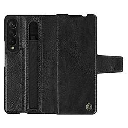 Coque en TPU + PU NILLKIN avec support et porte-stylo noir pour votre Samsung Galaxy Z Fold3 5G