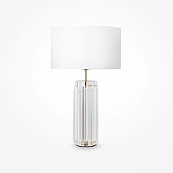 MAYTONI Lampe de table moderne avec abat-jour rond doré E27