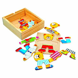 Bino - 88047 - Puzzle à habiller - Ours Willi - Multicolore 