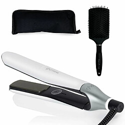 GHD - FER À LISSER LISSEUR GHD CHRONOS BLANC + TROUSSE DE VOYAGE HAIRPRICE + BROSSE HAIRPRICE 