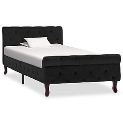 vidaXL Cadre de lit sans matelas noir velours 90x200 cm 