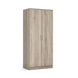 Mes Armoire 2 portes 80x54x180 cm décor chêne - RANGO