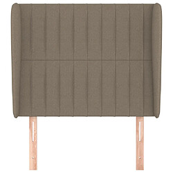 Avis Maison Chic Tête de lit scandinave avec oreilles,meuble de chambre Taupe 103x23x118/128 cm Tissu -MN83425