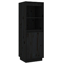 Maison Chic Buffet,Meuble de Rangement,commode pour salon,Cuisine Noir 37x34x110 cm Bois massif de pin -MN84915