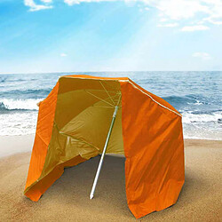 Beachline Parasol de plage portable moto pliable léger aluminium tente 200 cm Piuma, Couleur: Orange