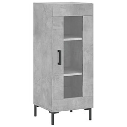 Maison Chic Buffet,Meuble de Rangement,commode pour salon,Cuisine Gris béton 34,5x34x180 cm Bois d'ingénierie -MN32362 pas cher