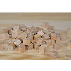 600pcs Cubes en Bois Naturel Blocs de Construction pour Enfants Artisanat Accessoirs pour Bricolage DIY Peinture