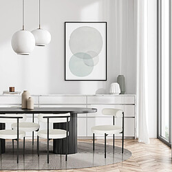 Living Chair / Dining Chair TEDIO Tissu Bouclé blanc hjh OFFICE