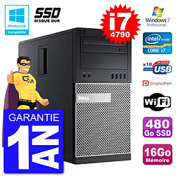 PC Tour DELL 9020 Intel Core I7-4790 RAM 16Go SSD 480Go Graveur DVD Wifi W7 · Occasion 