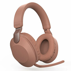 Casque Bluetooth Stéréo Musique Externe Pliant Casque De Jeu Sans Fil Avec Microphone Rouge Corail