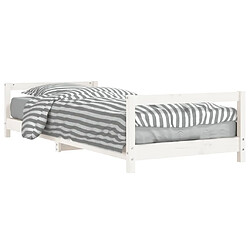 Maison Chic Lit simple Cadre de lit pour enfants,Lit d'Enfant Moderne blanc 90x200 cm bois de pin massif -MN66732