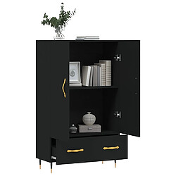 Avis vidaXL Buffet haut noir 69,5x31x115 cm bois d'ingénierie