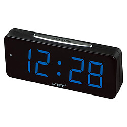 grand led affichage électronique bureau horloge numérique réveil eu plug bleu