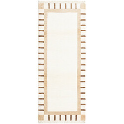 Vidal Tapis de couloir en laine 198x79 beige Darya