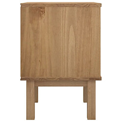 Acheter vidaXL Table de chevet OTTA marron et blanc 45x39x57cm bois pin massif