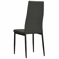 Maison Chic Lot de 6 Chaises à manger modernes,Chaises à dîner gris foncé tissu -MN61831 pas cher