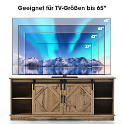 Avis Universal Grand meuble TV buffet centre de divertissement, 2 portes coulissantes étagères réglables pour salon salle à manger, maison de campagne design moderne 150*40*60 cm marron vintage