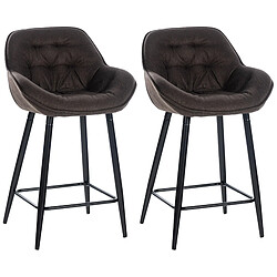 Non Lot de 2 tabourets de bar Gibson tissu