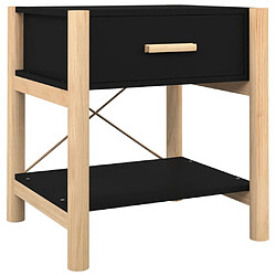 Maison Chic Lot de 2 Tables de chevet - Tables de Nuit Noir 42x38x45 cm Bois d’ingénierie pas cher