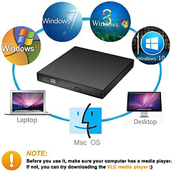 Lecteur de DVD externe avec graveur de CD (COMBO), interface USB, CD lisible, VCD, DVD, disques MP3 pouvant graver des disques CD en même temps, les ordinateurs portables et les ordinateurs de bureau sont courants