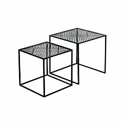 Acheter The Home Deco Factory 2 Tables d'appoint design industriel en métal Riga - Noir