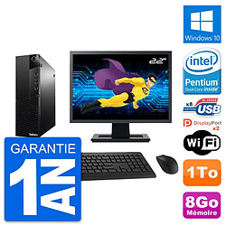 PC Lenovo M83 SFF Ecran 22" Intel G3220 RAM 8Go Disque Dur 1To Windows 10 Wifi · Occasion 