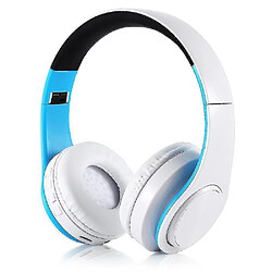 Universal Casque Bluetooth pliant Bluetooth sans fil (orange blanc)